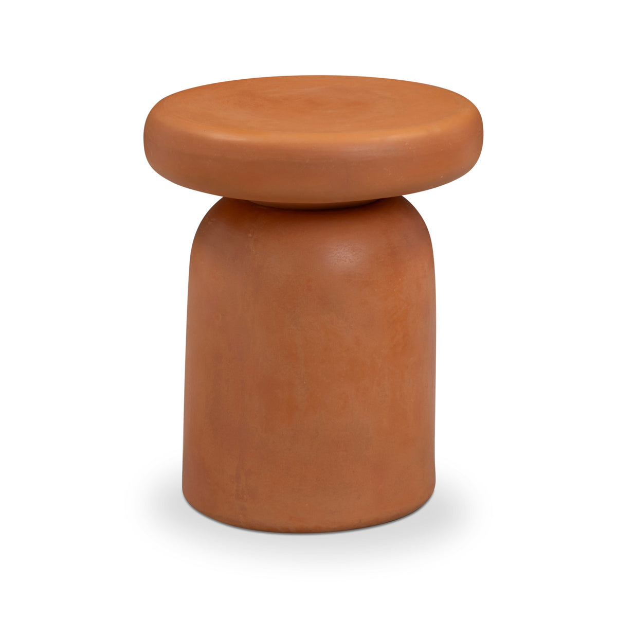 Lydia Concrete Indoor/Outdoor Side Table — Orange null