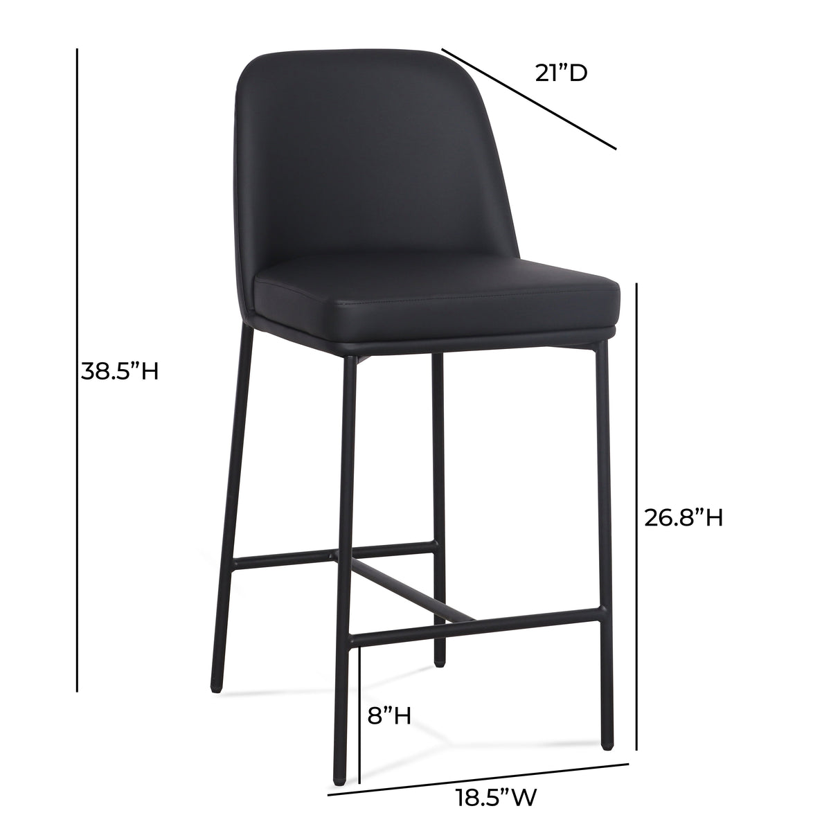 Sydney Performance Vegan Leather Counter Stool - Set of 2