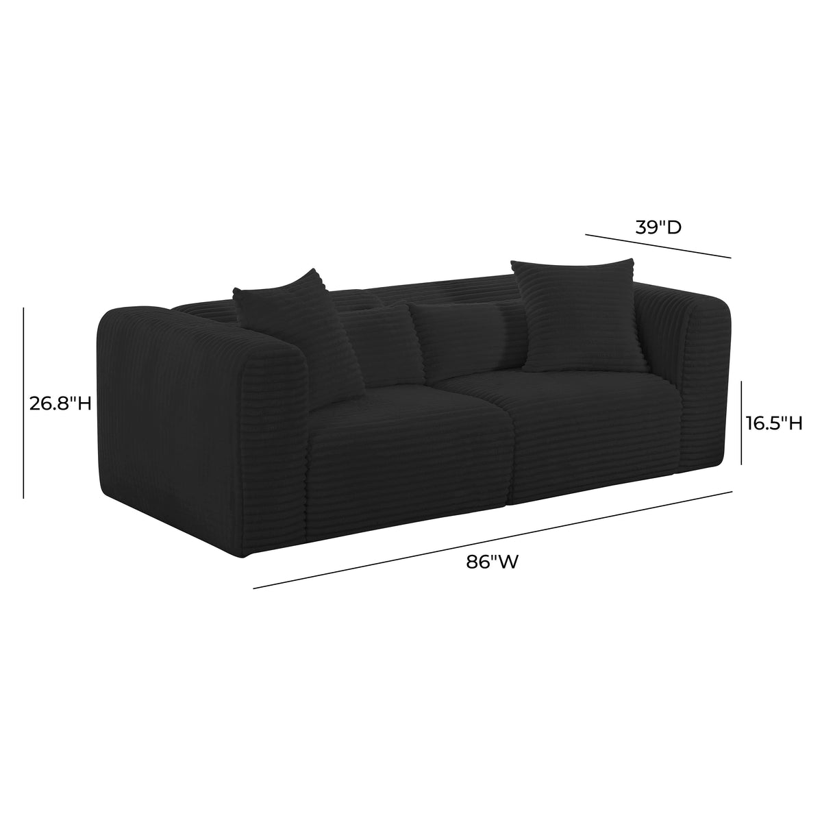 Tarra 86" Modular Loveseat
