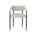 Forte Cream Linen Forged Iron Dining Chair