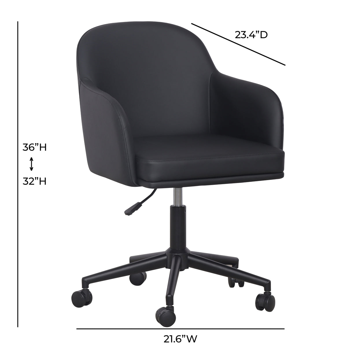 Sydney Performance Vegan Leather Office Desk Chair