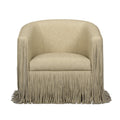 Shag Me Performance Vegan Leather Swivel Accent Chair