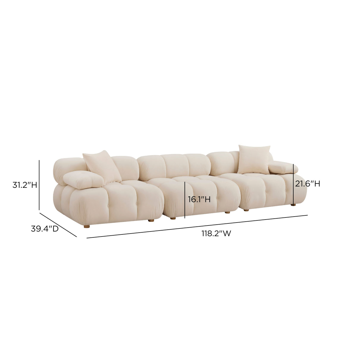 Calliope 118" Performance Modular Sofa
