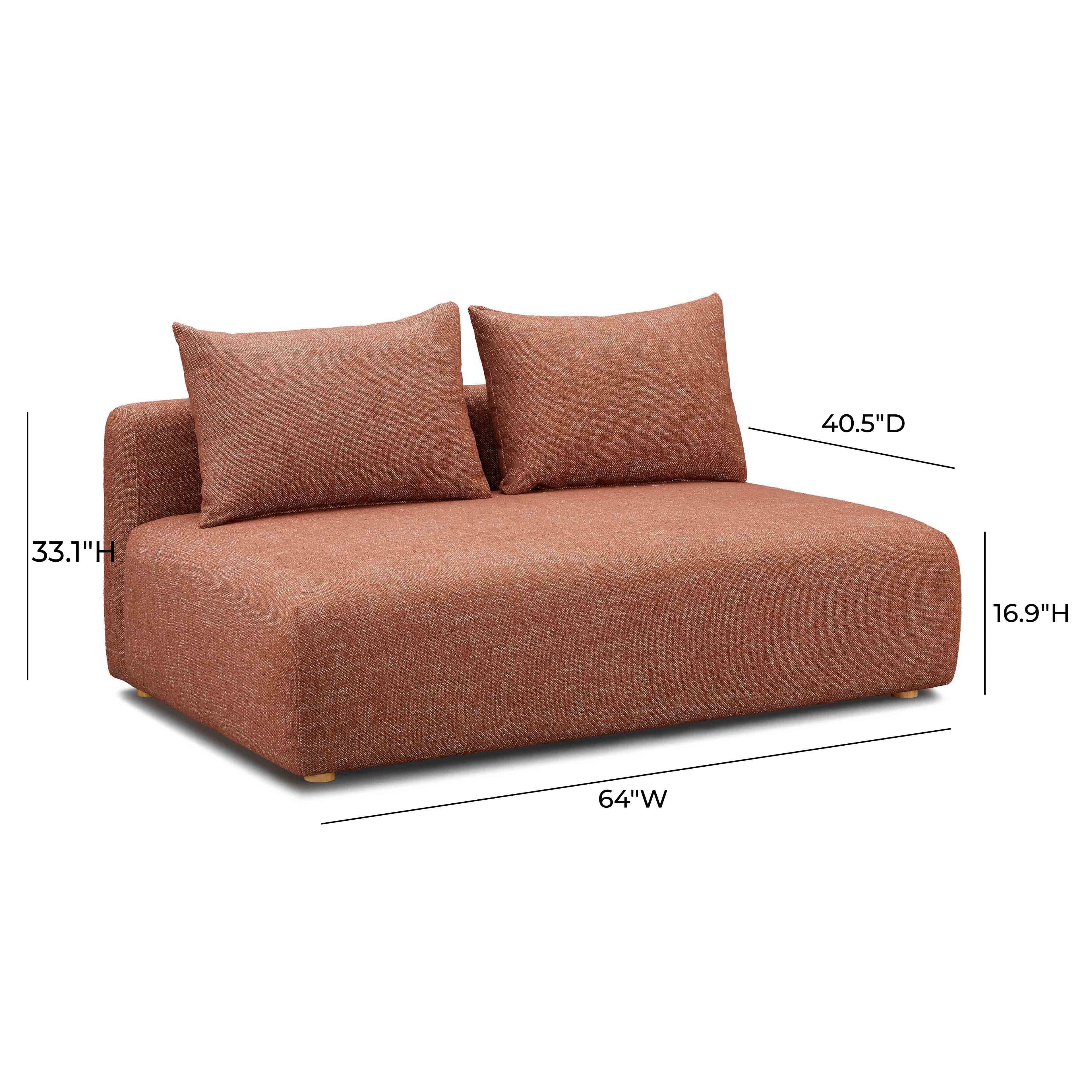 Hangover 64" Armless Loveseat