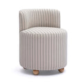 Hakuna Black and White Striped Linen Desk Chair