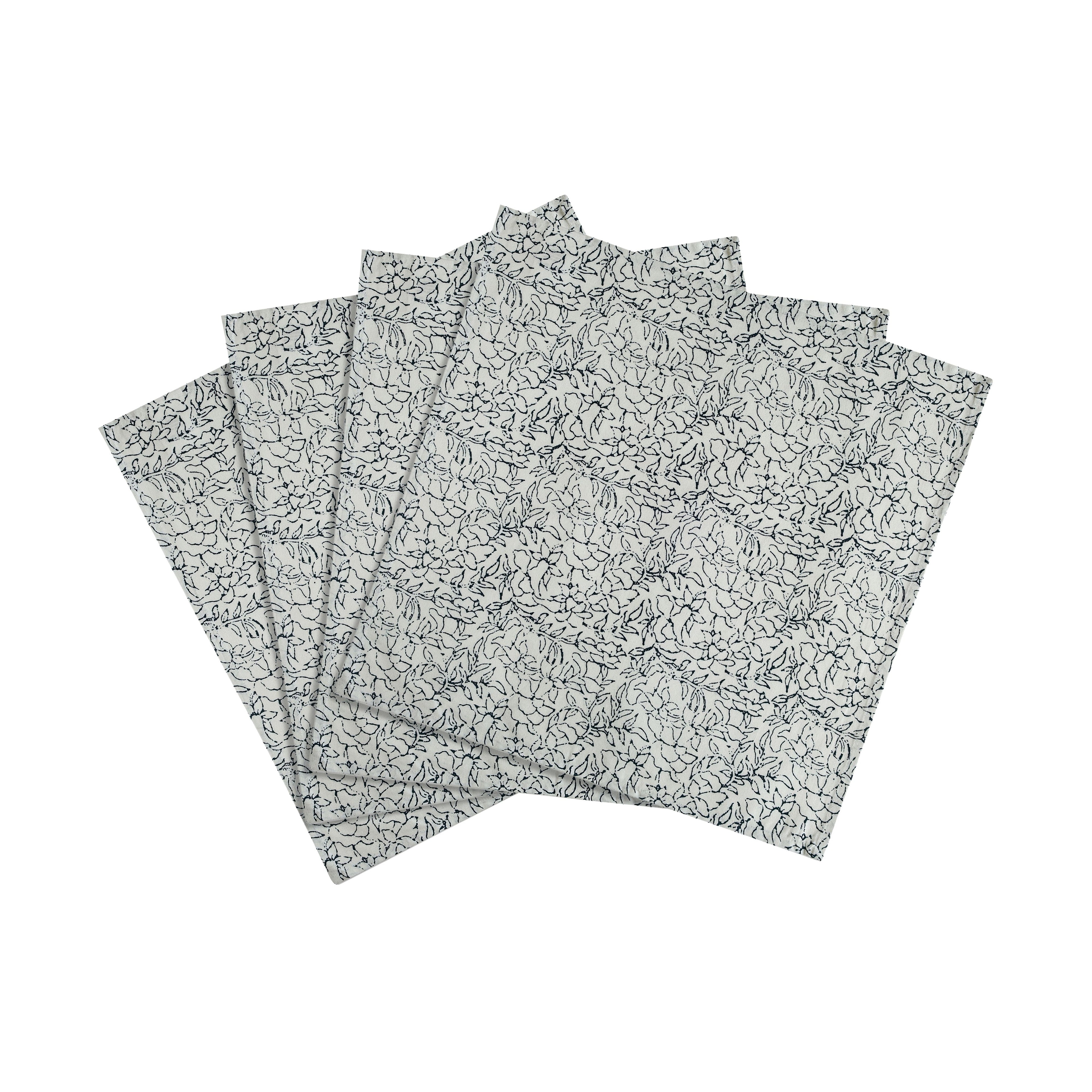 Crissy Cotton Canvas Printed Napkins - Set of 4