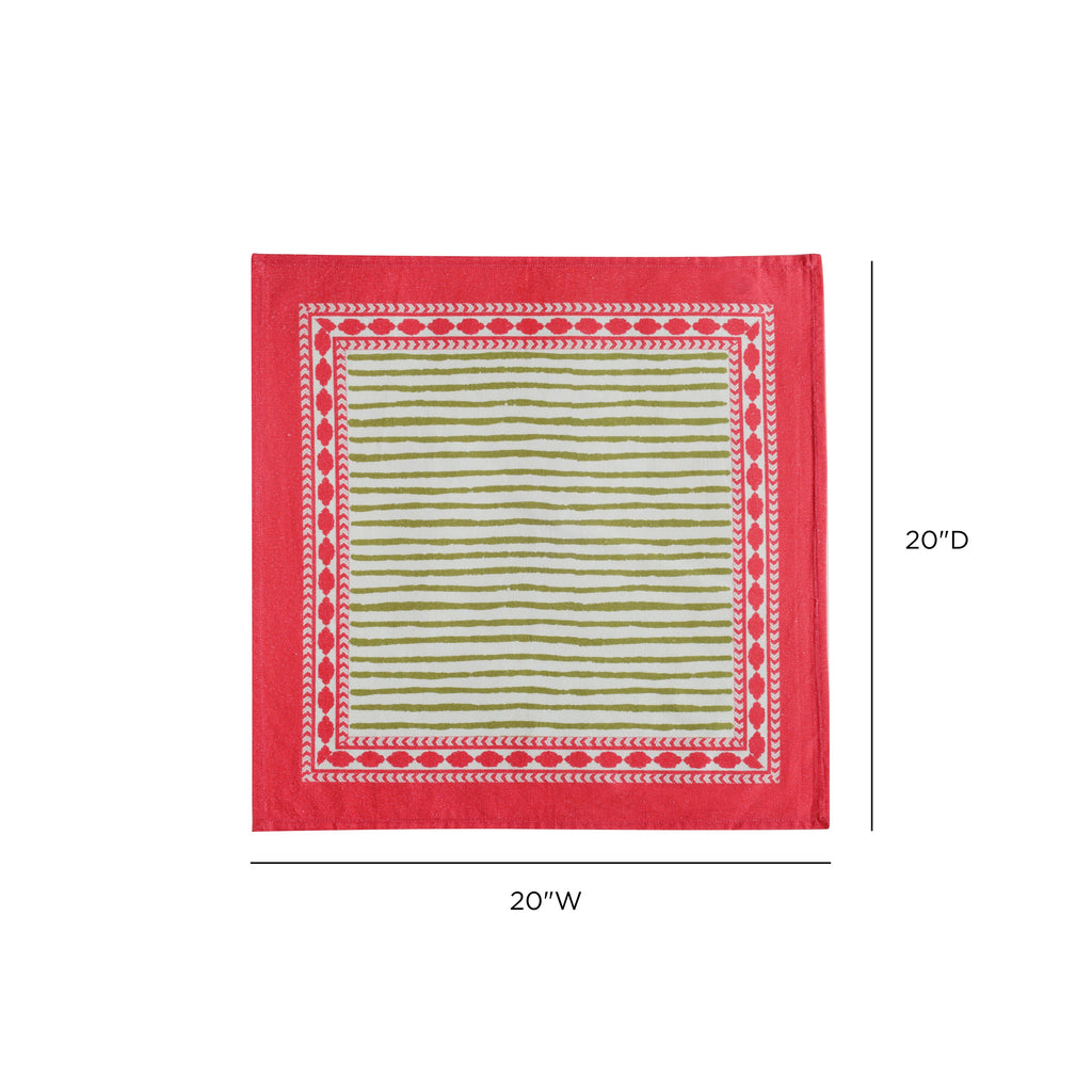 Crissy Cotton Canvas Printed Napkins - Set of 4