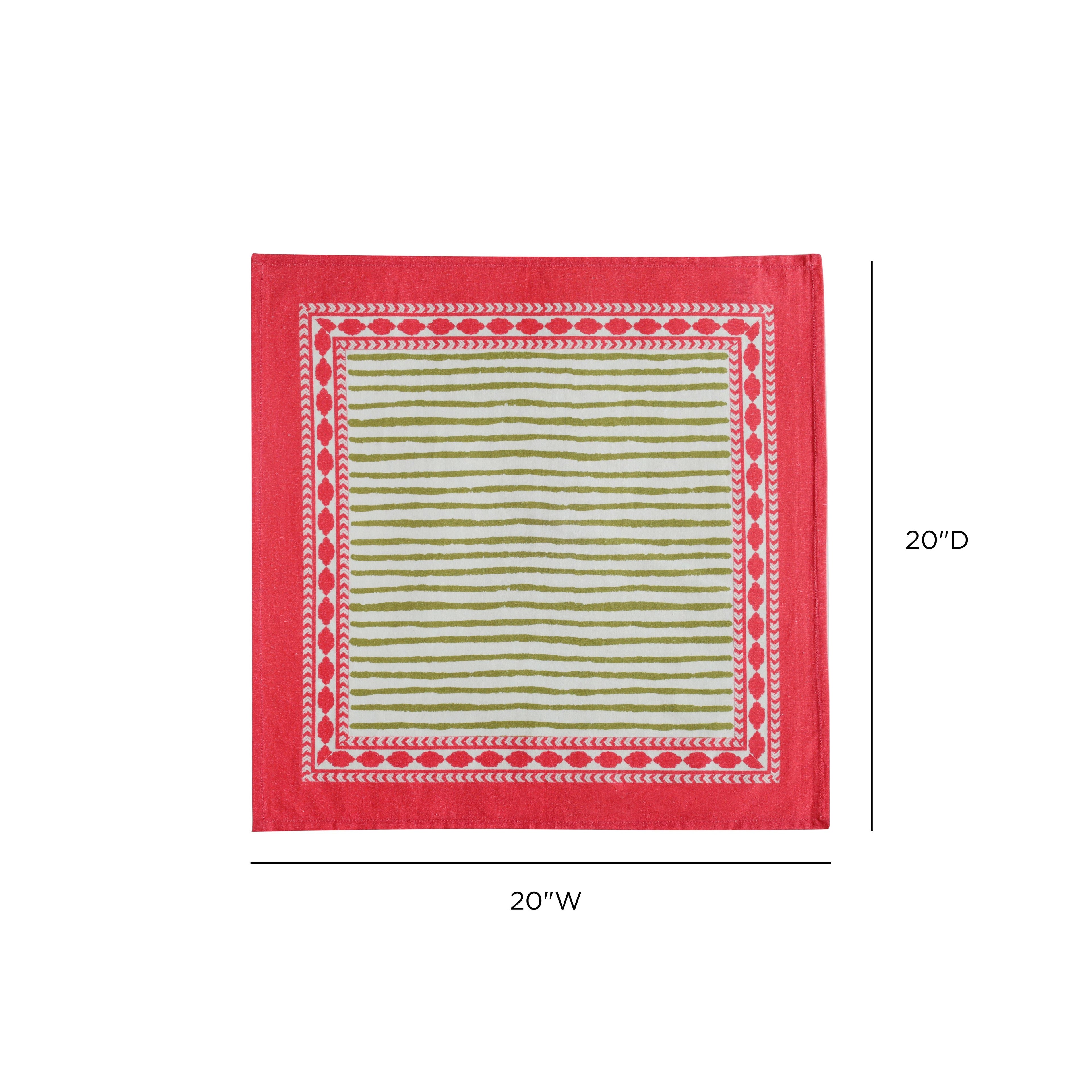 Crissy Cotton Canvas Printed Napkins - Set of 4