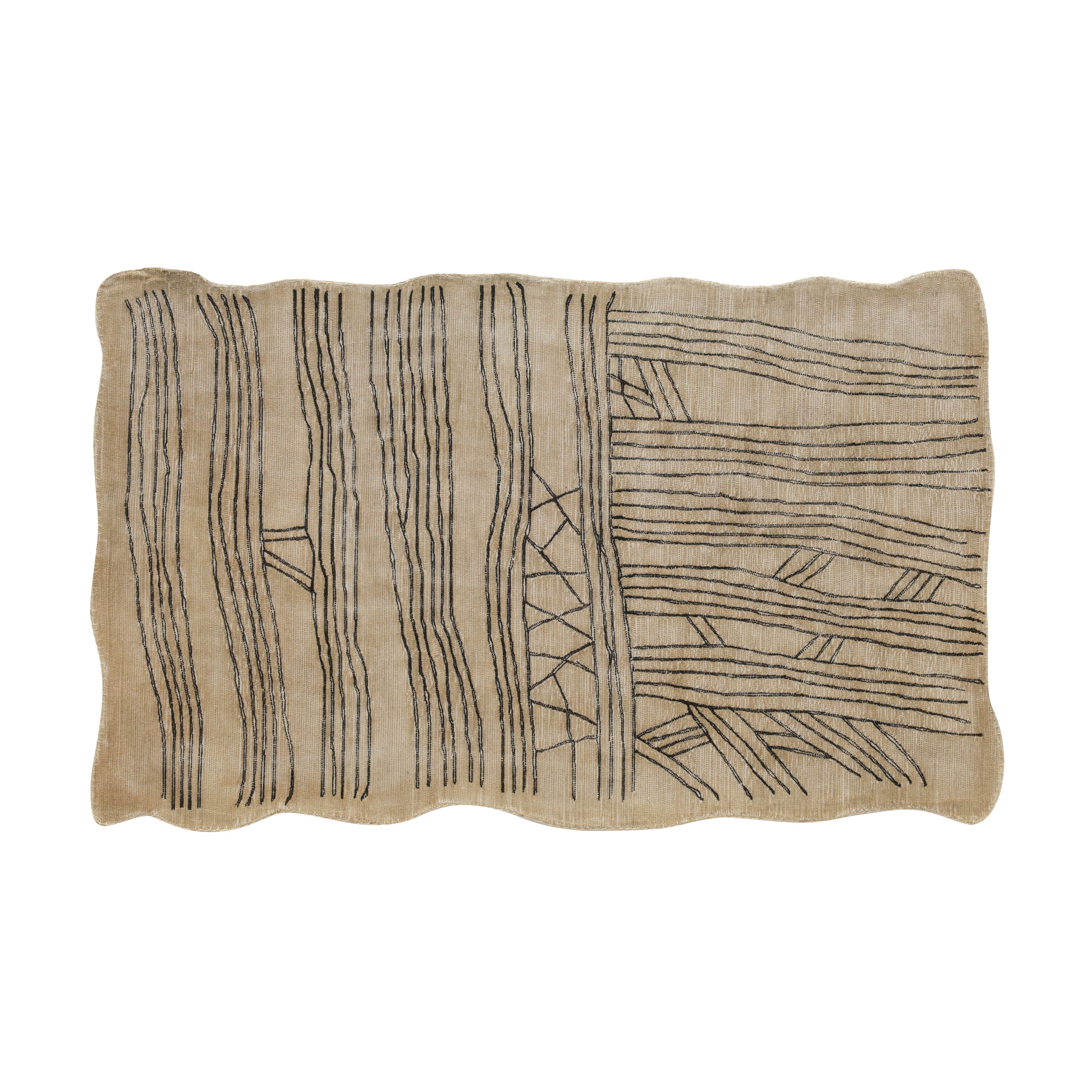 Daphne Natural Hand Tufted Wool Area Rug 5'X8'