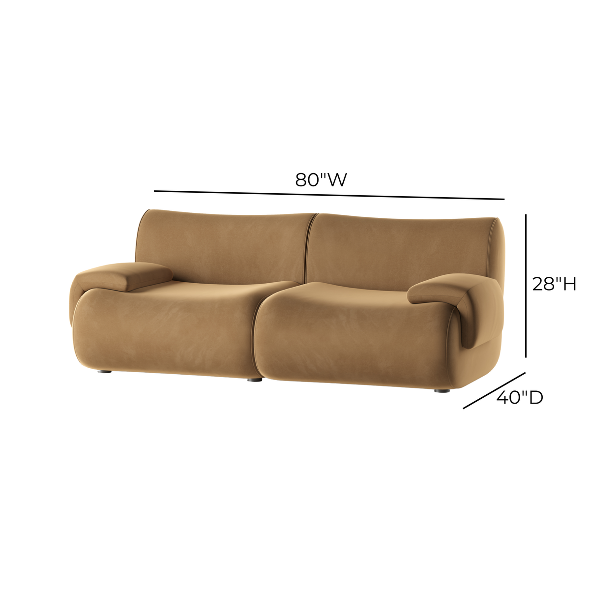 Zenith 80" Modular Loveseat