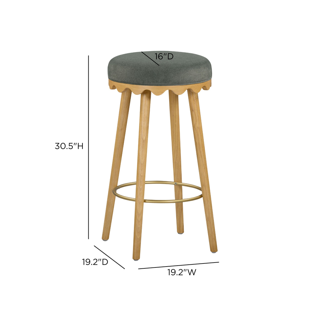 Oodle Performance Vegan Mohair Stool