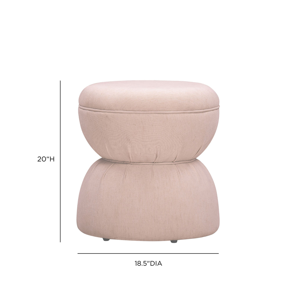 Tomlin Ruched Performance Fabric Game Ottoman