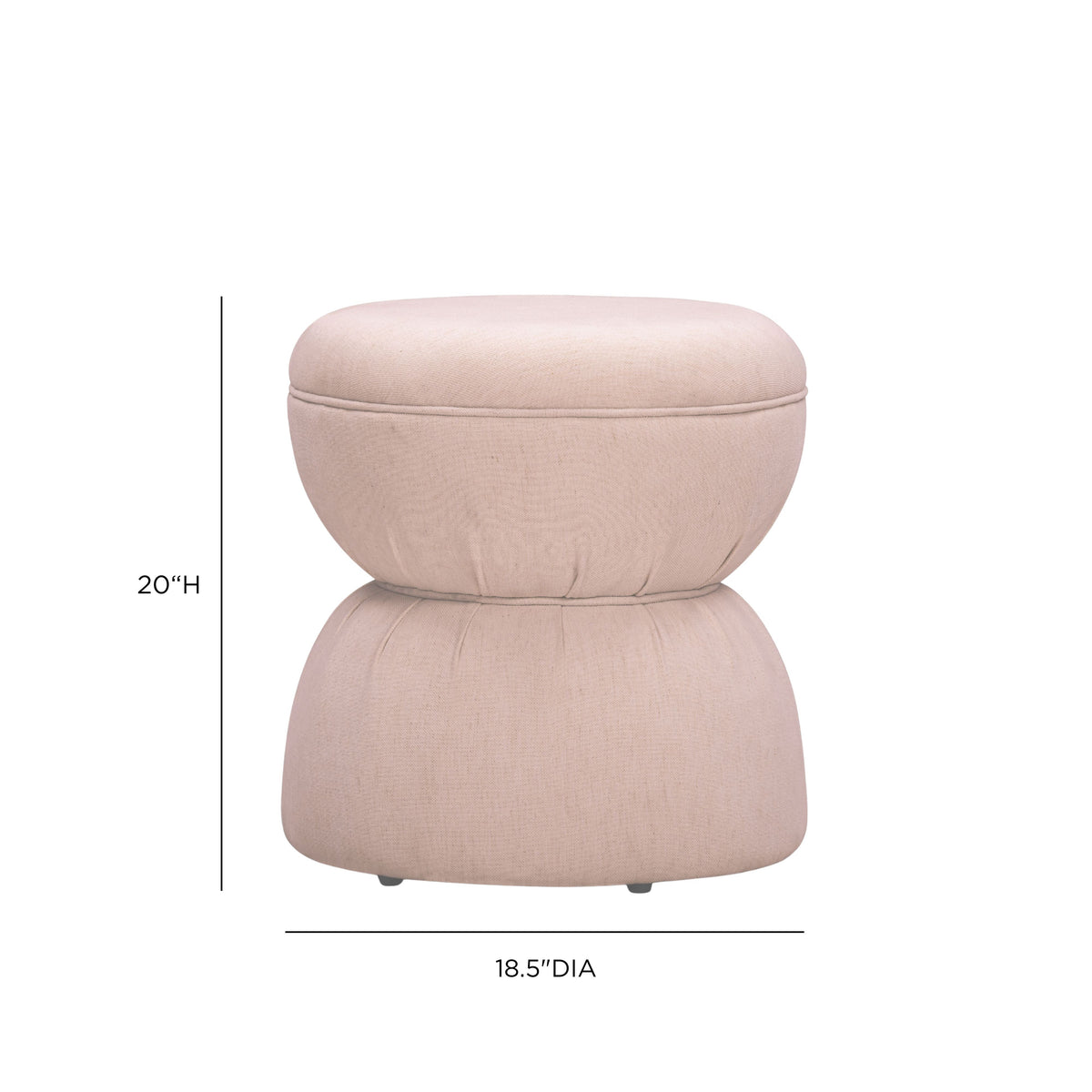 Tomlin Ruched Performance Fabric Game Ottoman