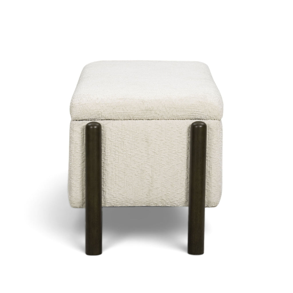 Abby 52" Nubby Fabric Storage Bench
