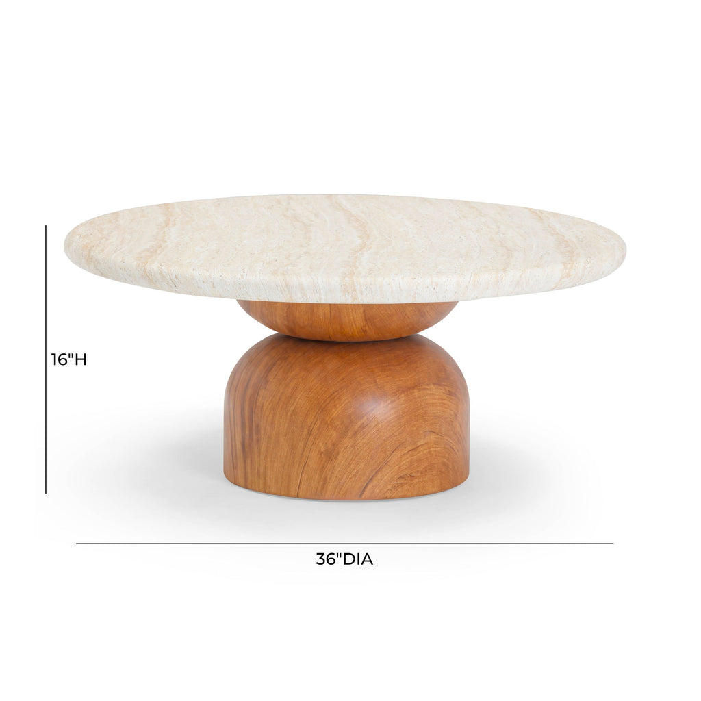 Cynthia 36" Concrete Indoor/Outdoor Coffee Table