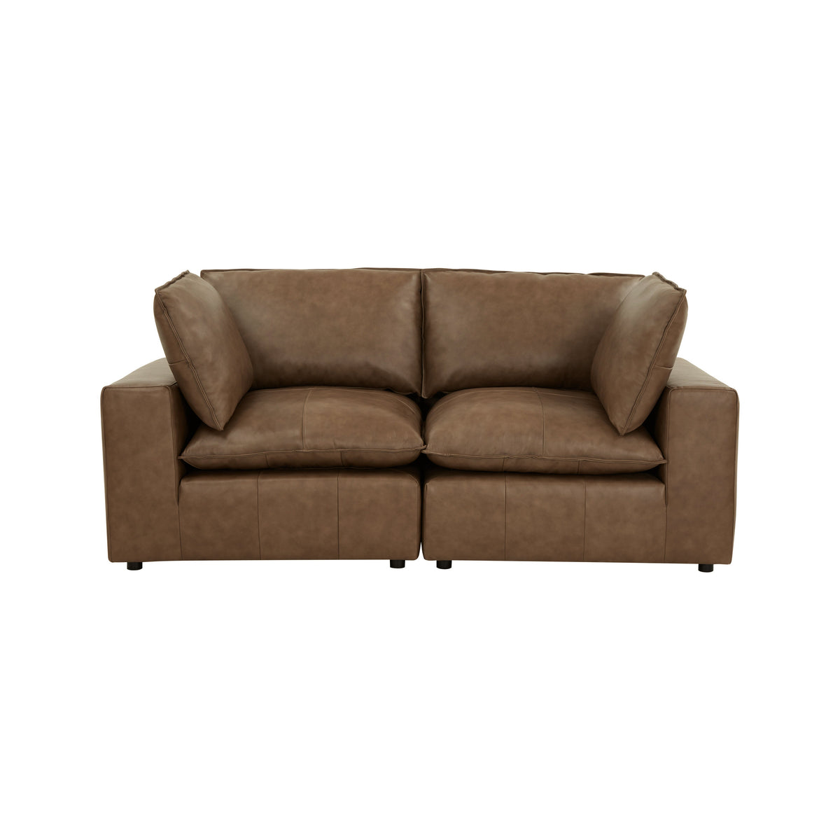 Cali 80" Modular Loveseat — Brown null