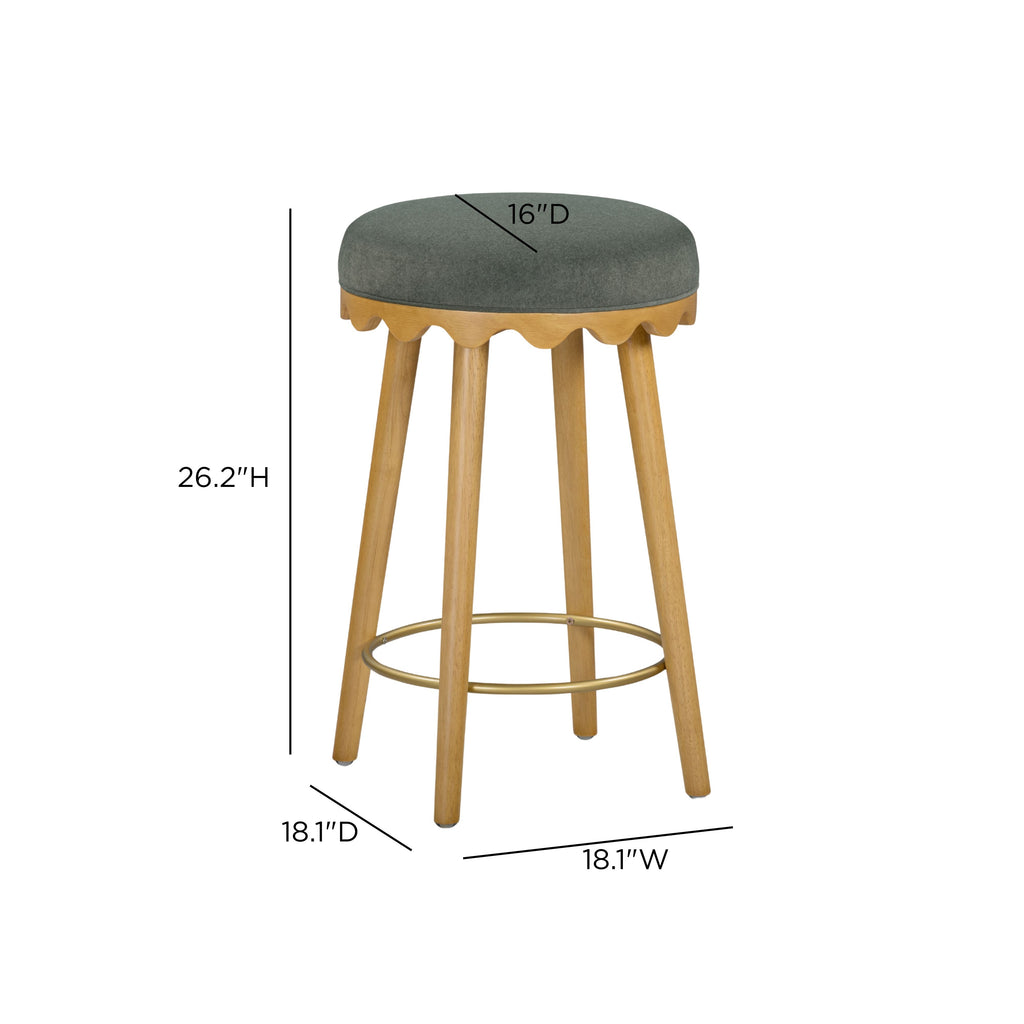 Oodle Performance Vegan Mohair Stool
