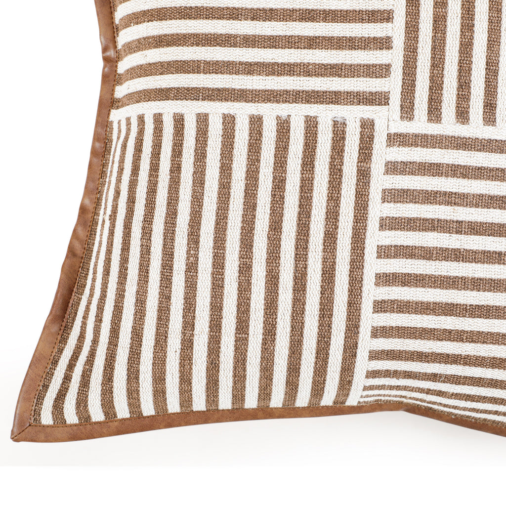 Kora 20" Cotton Jute Contract-Grade Throw Pillow
