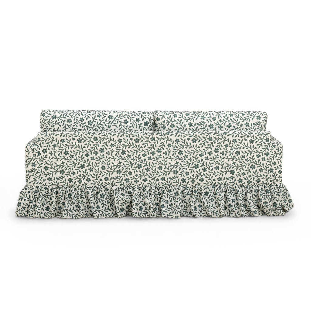 Gertrude 90" Floral Performance Linen Weave Sofa
