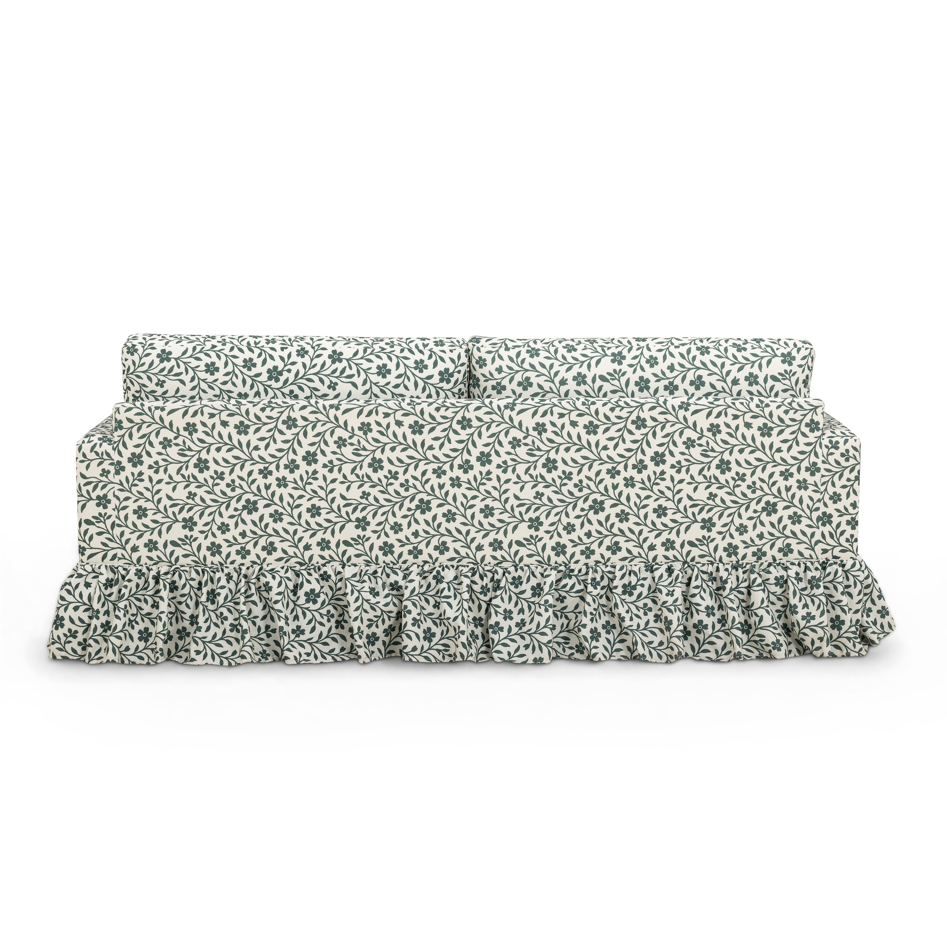 Gertrude 90" Floral Performance Linen Weave Sofa