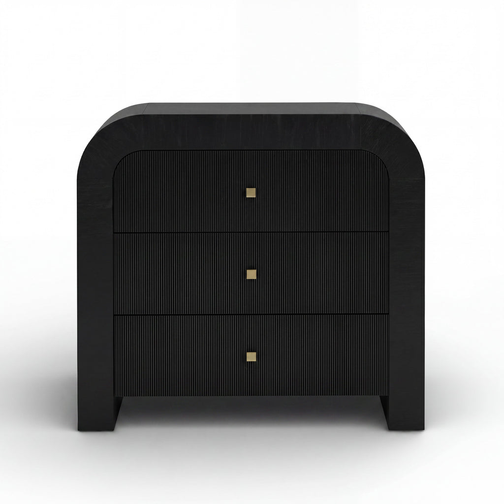 Hump 38" Arched 3-Drawer Bedside Chest