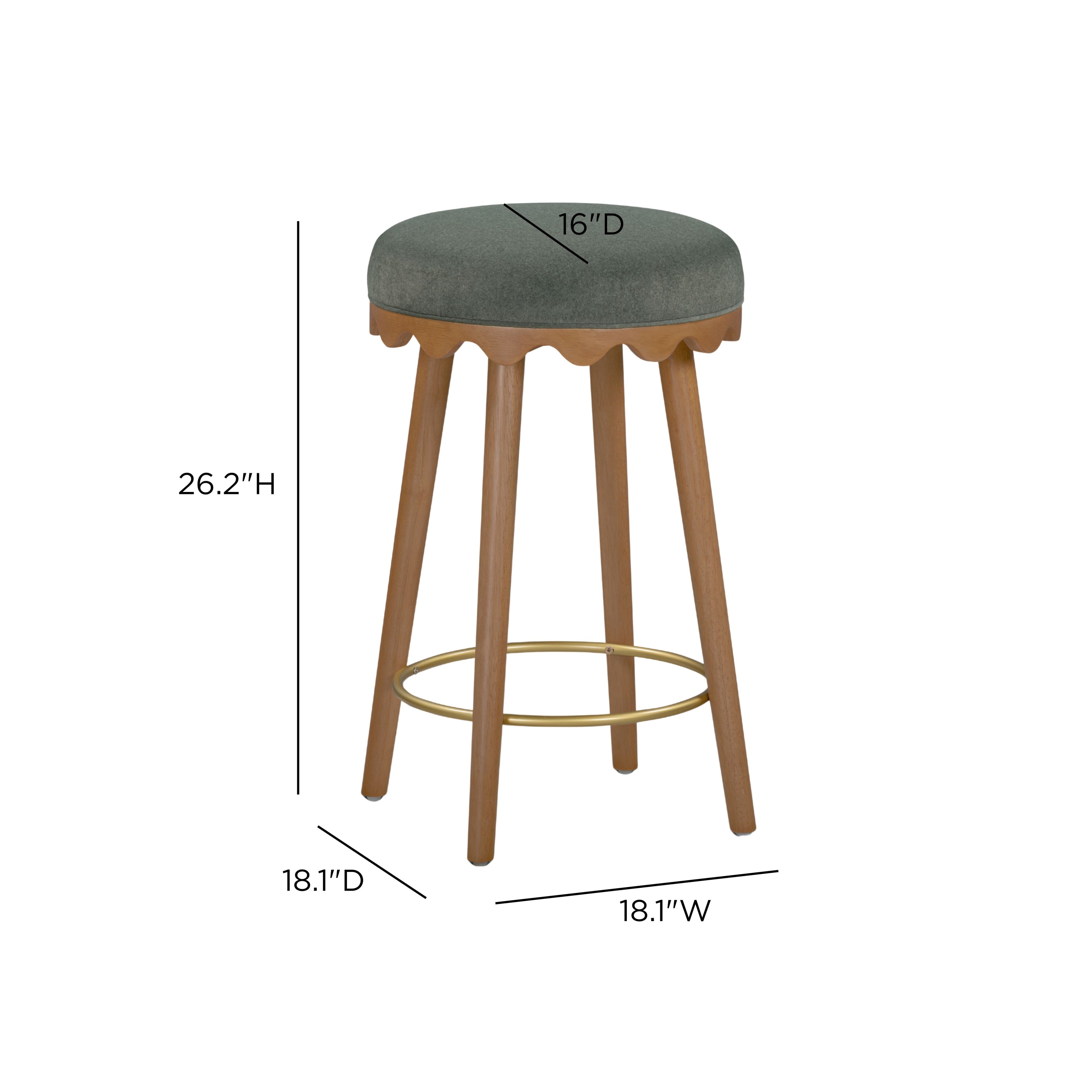 Oodle Performance Vegan Mohair Stool