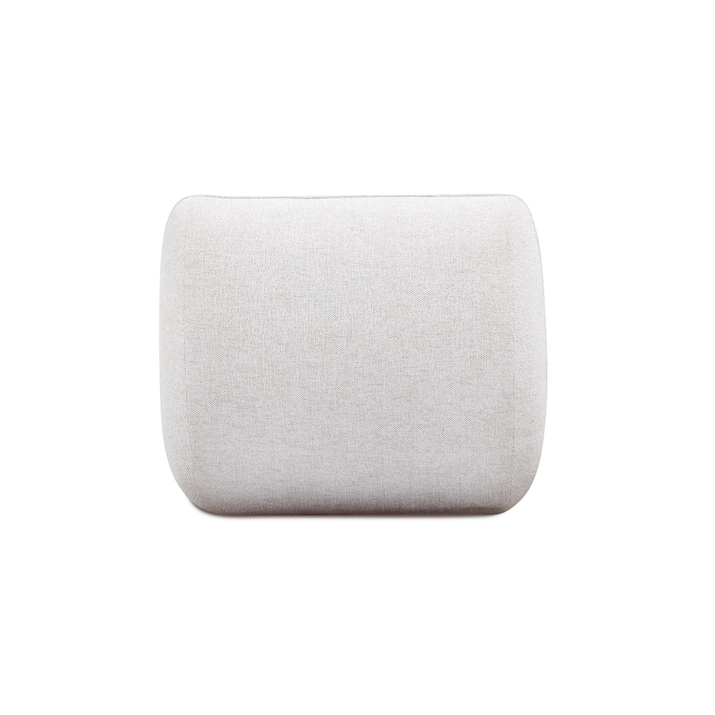 Arezza Stone White Contract-Grade Basketweave Chenille Armless Chair