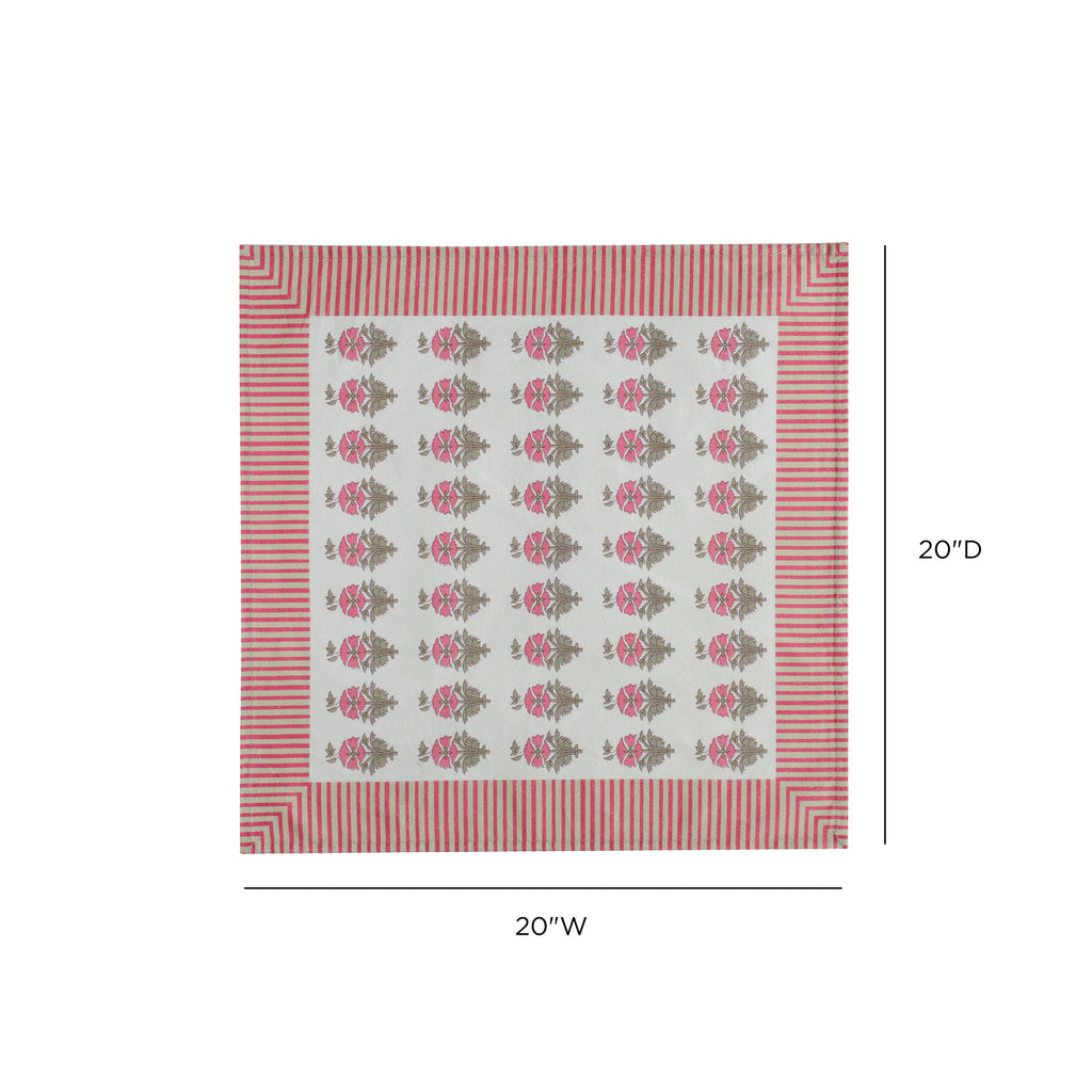 Crissy Cotton Canvas Printed Napkins - Set of 4