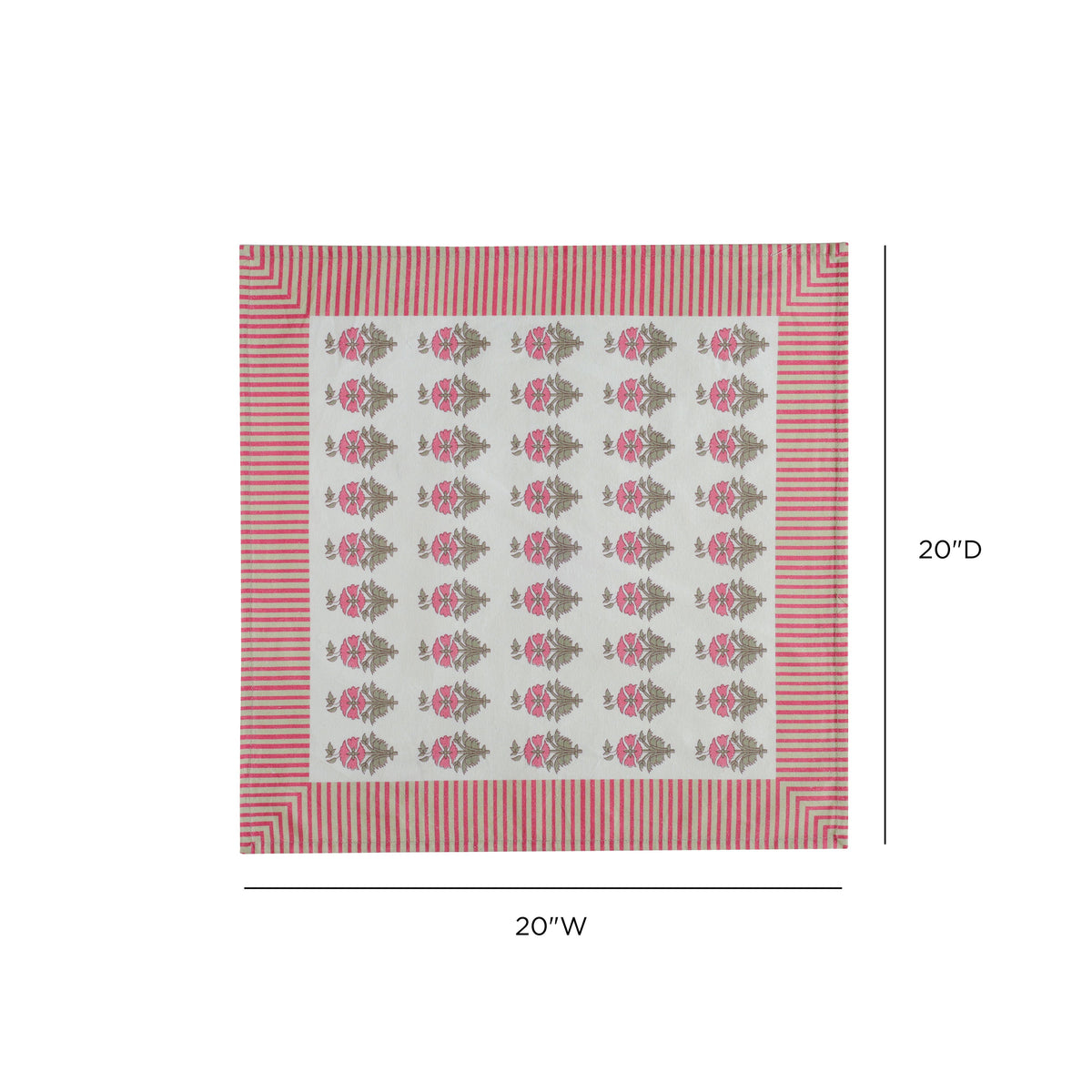 Crissy Cotton Canvas Printed Napkins - Set of 4