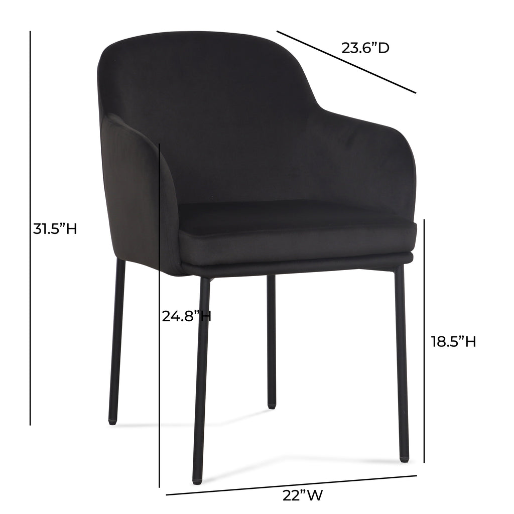 Sydney Performance Velvet Armchair - Set of 2