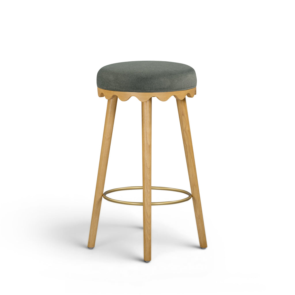 Oodle Performance Vegan Mohair Stool