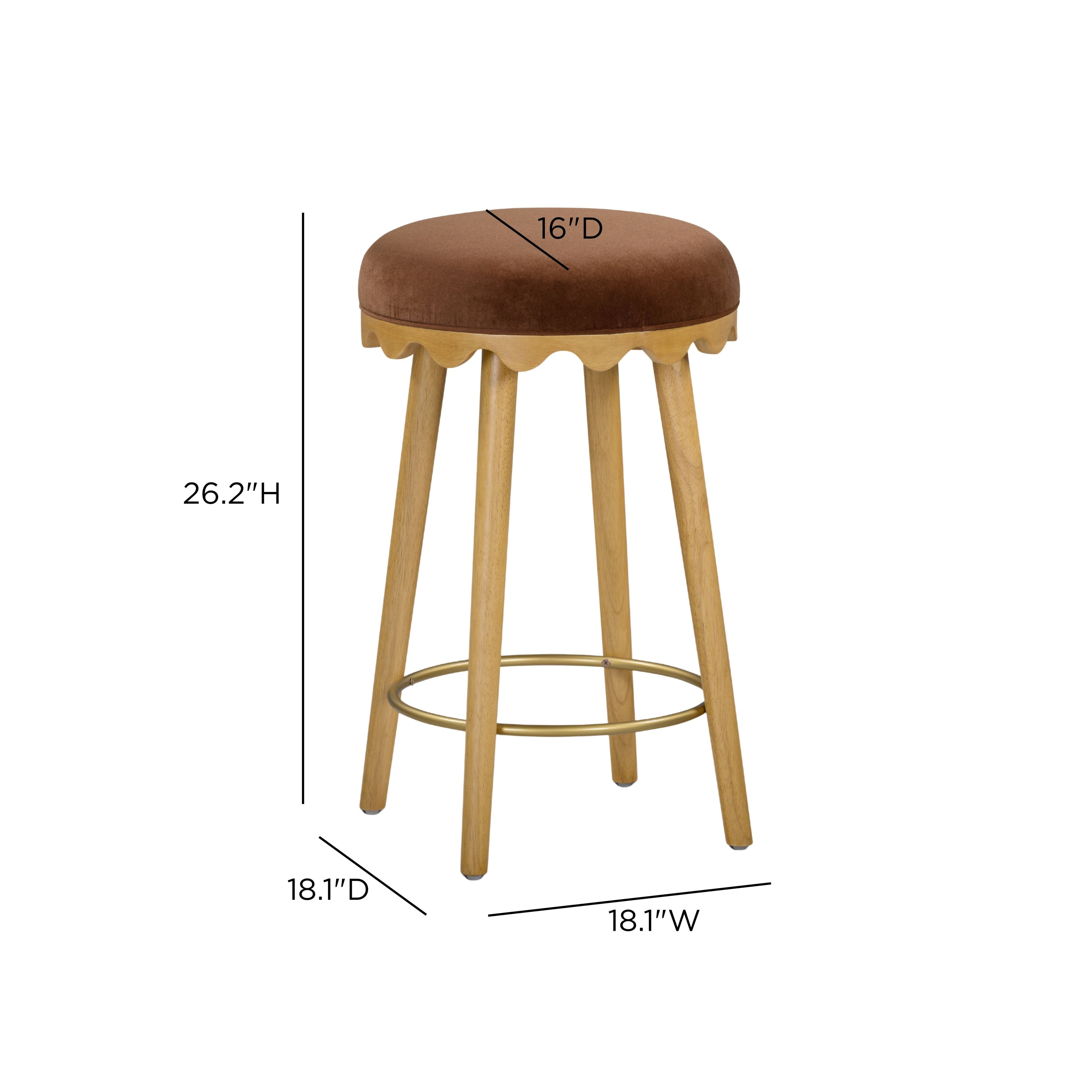 Oodle Performance Vegan Mohair Stool