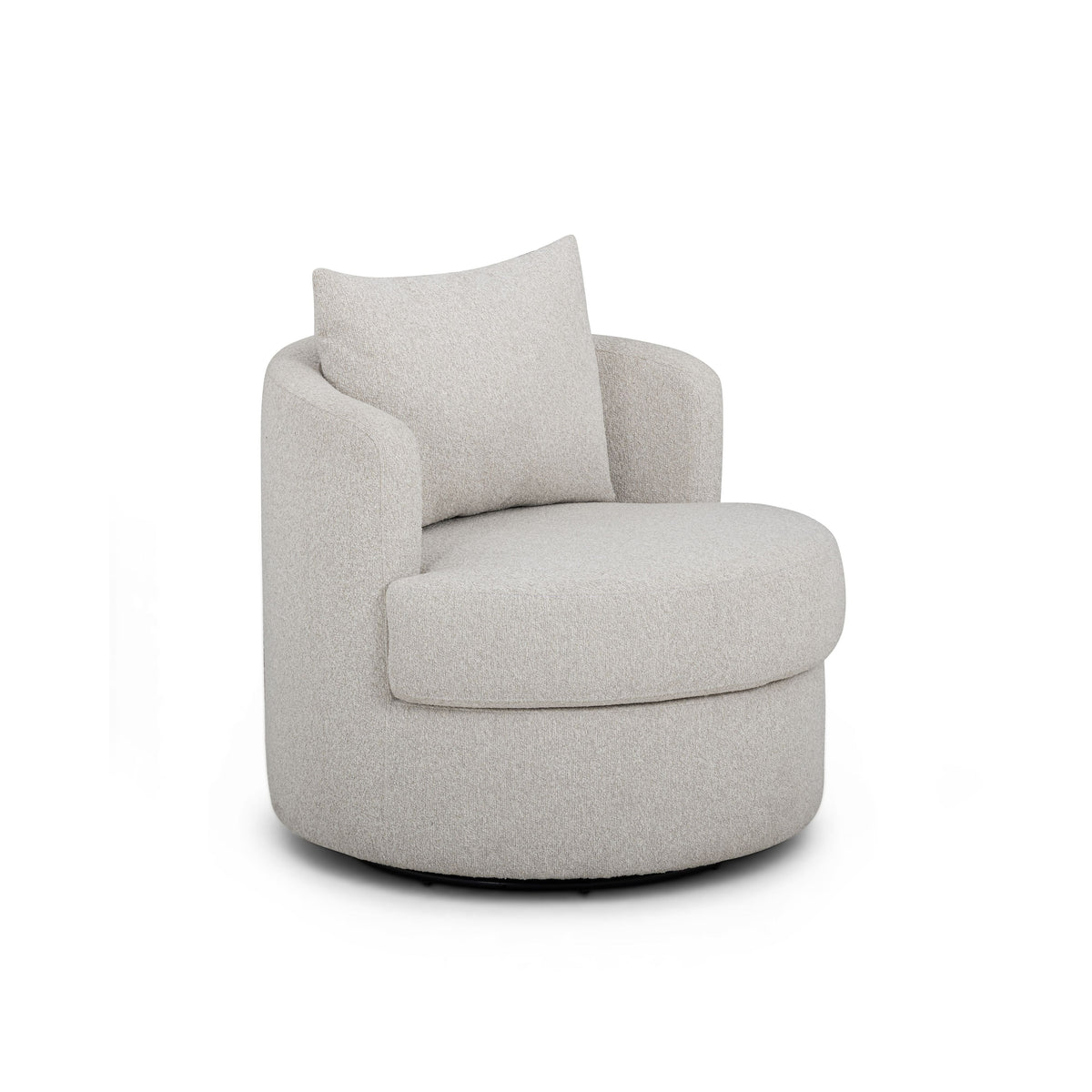 Silvi Performance Boucle Swivel Accent Chair — Off-White null