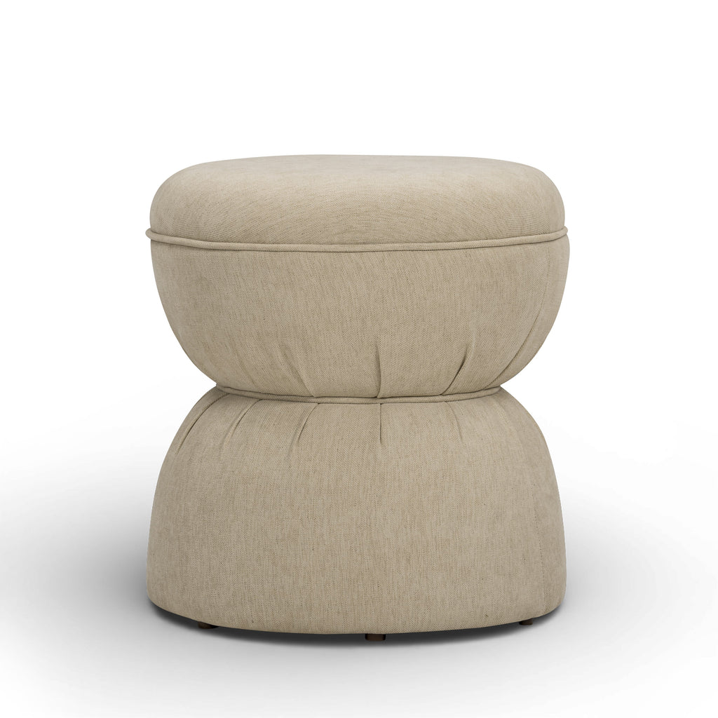 Tomlin Ruched Performance Fabric Game Ottoman