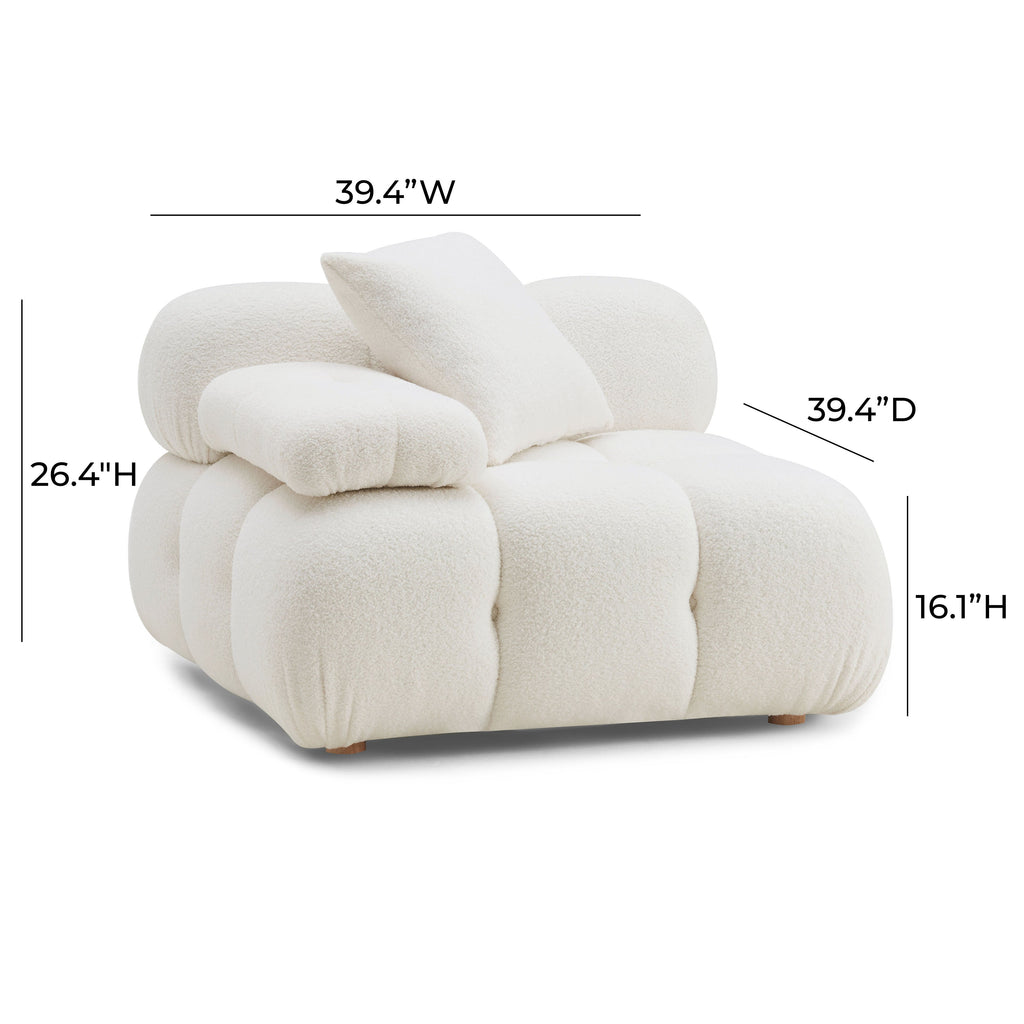 Calliope Performance Vegan Shearling Modular Corner Chair