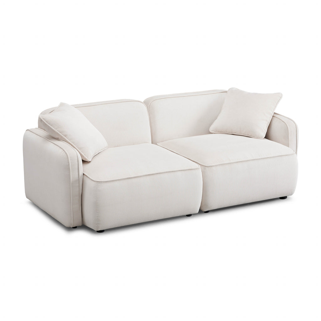 Travie 78" Modular Loveseat — White Sand null