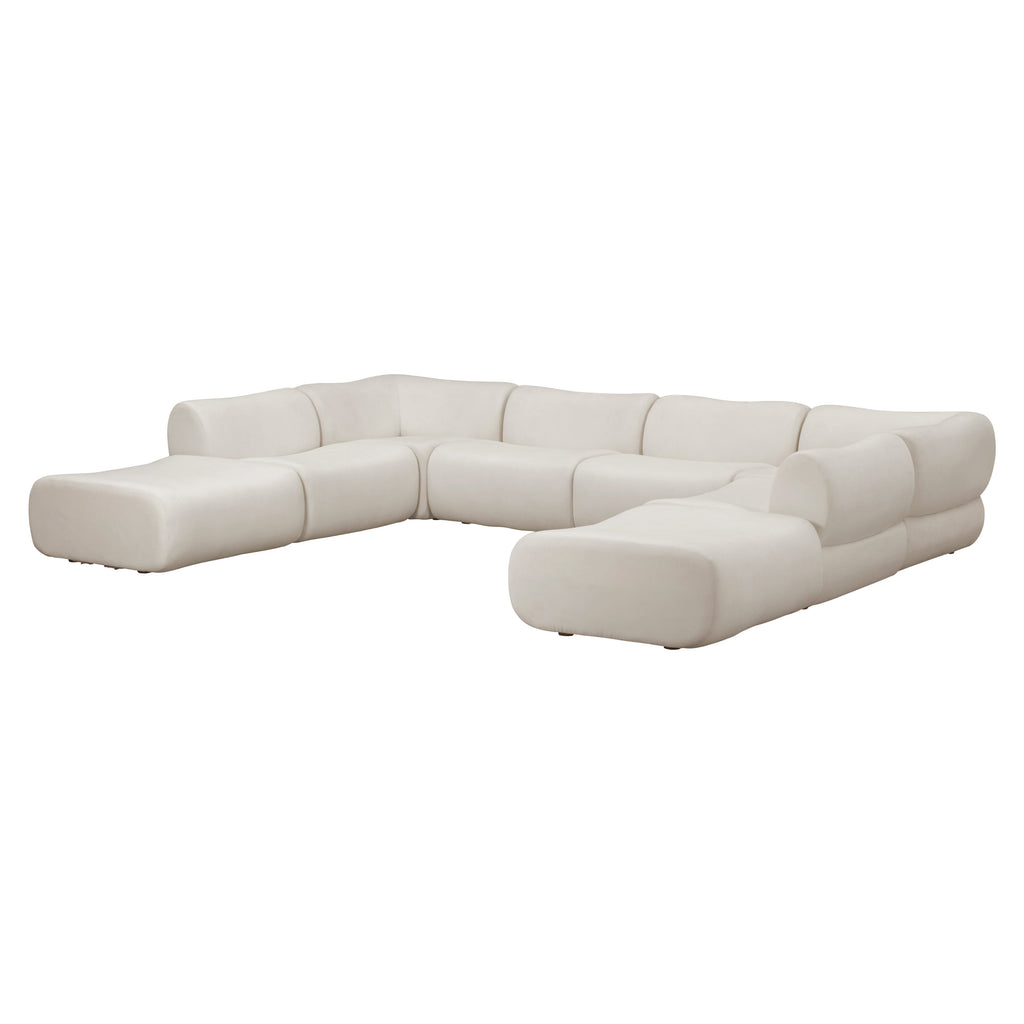 Zenith 8-Piece Contract-Grade Upcycled Fabric Modular U-Sectional