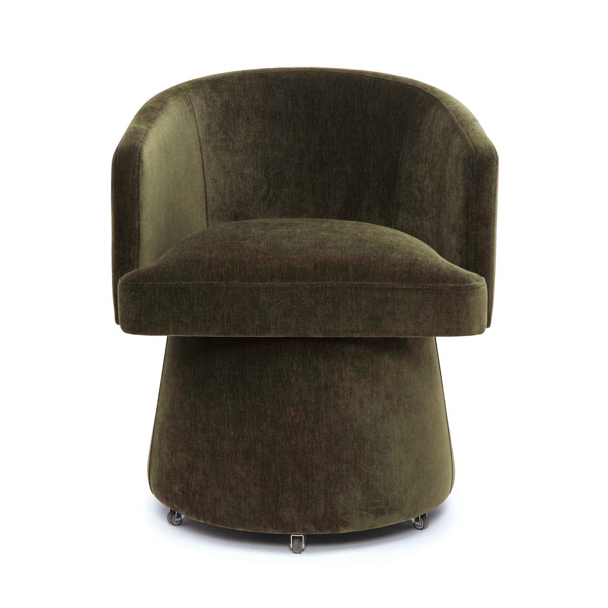 Kristen Upcycled Contract-Grade Chenille Rolling Desk Chair