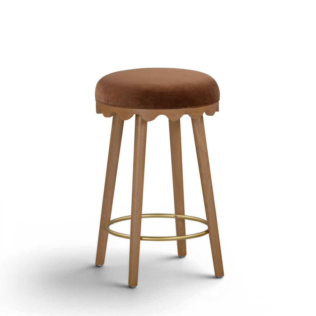 Oodle Performance Vegan Mohair Stool