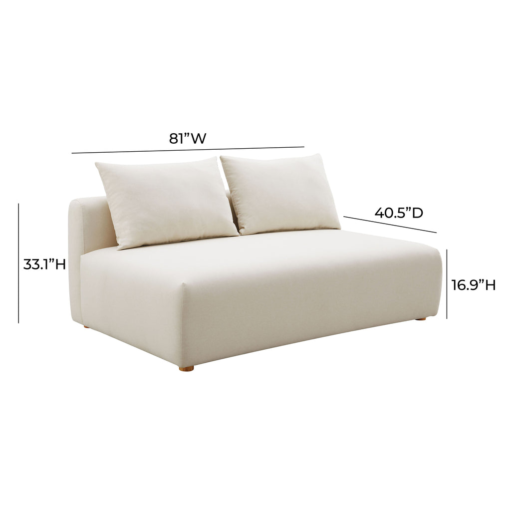 Hangover 64" Armless Loveseat