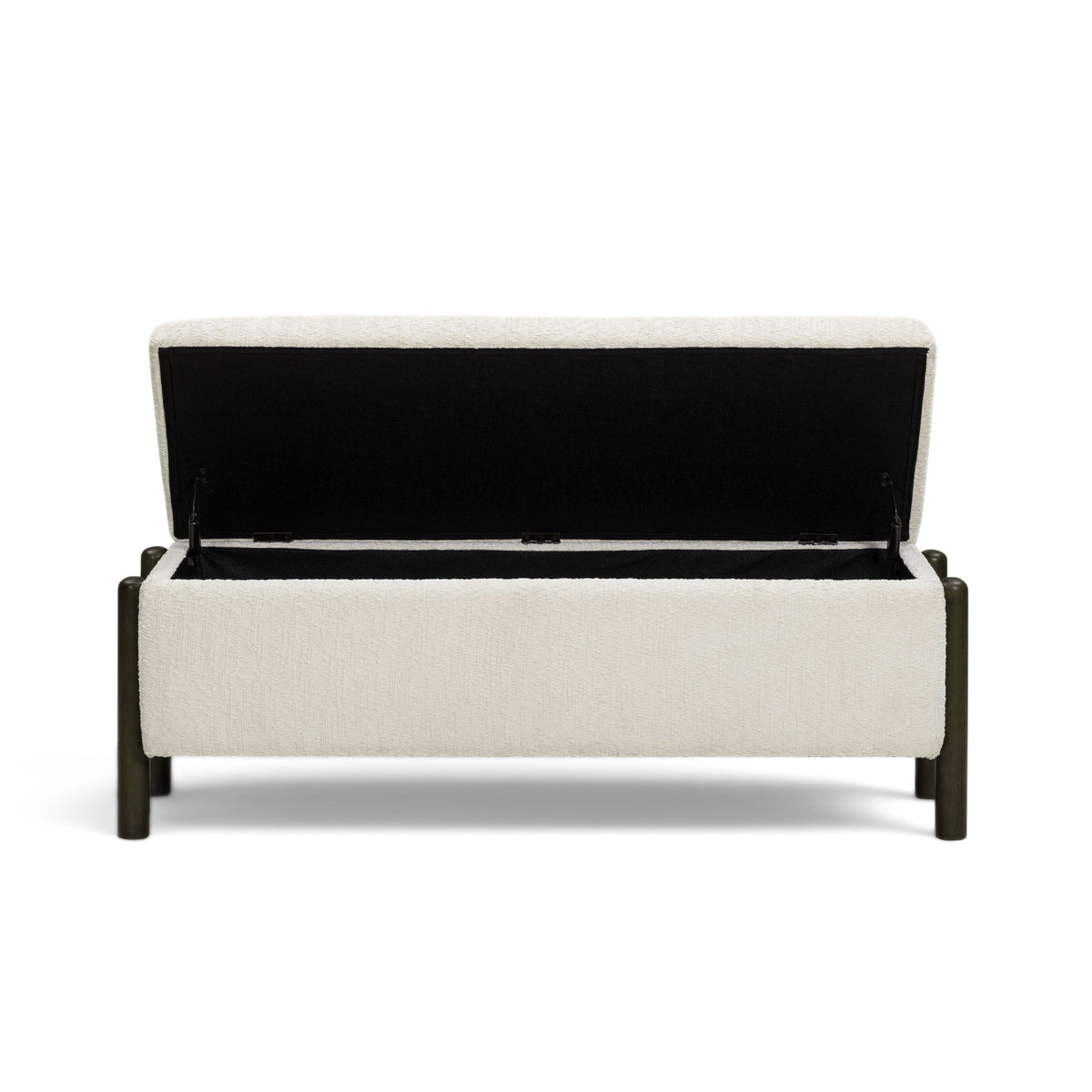 Abby 52" Nubby Fabric Storage Bench