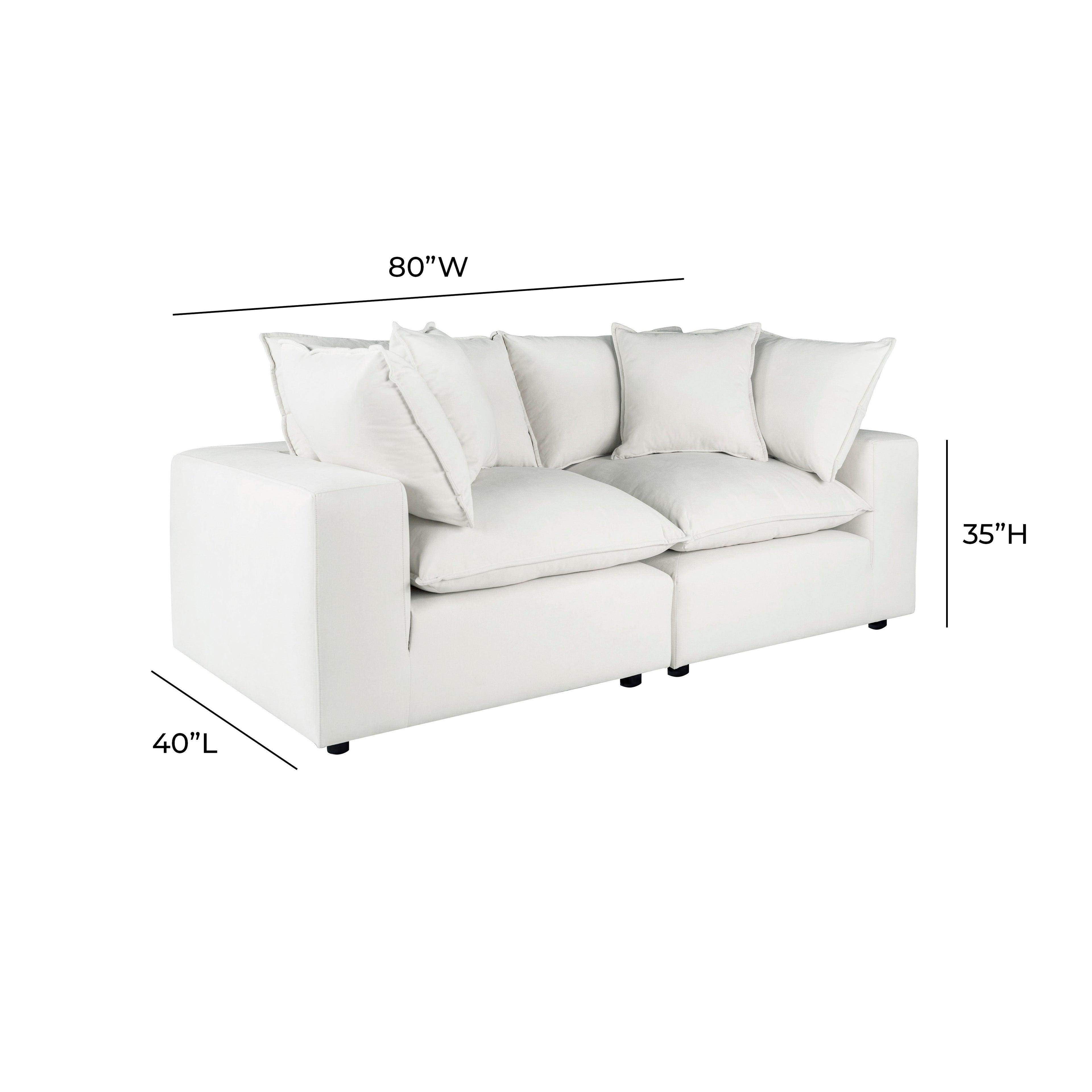 Cali 80" Modular Loveseat