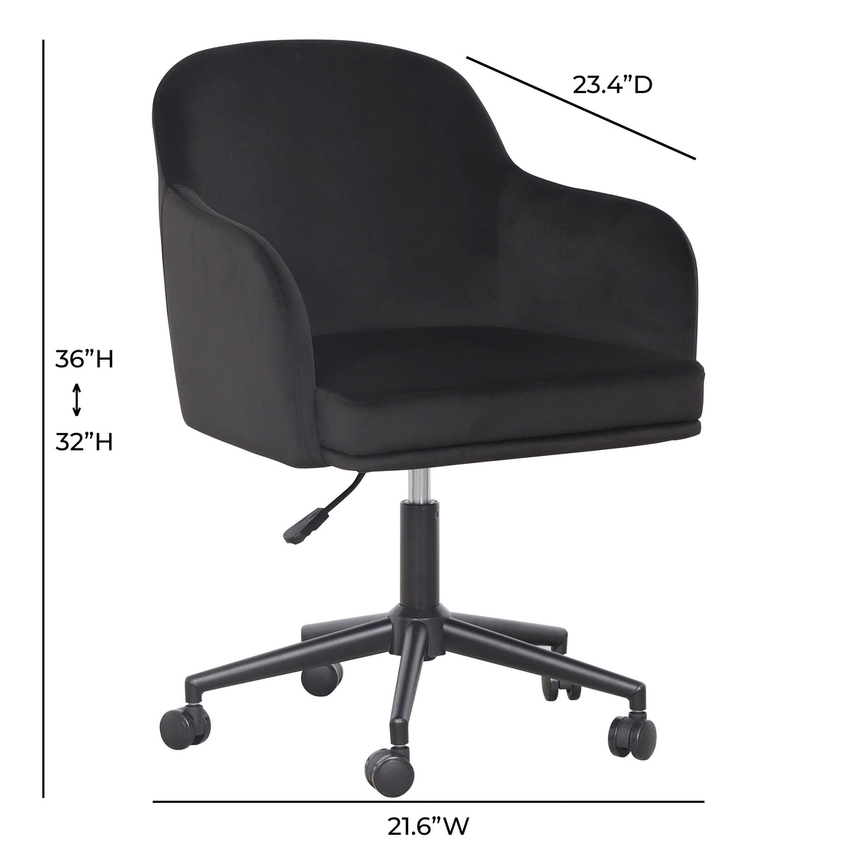 Sydney Performance Velvet Office Desk Chair