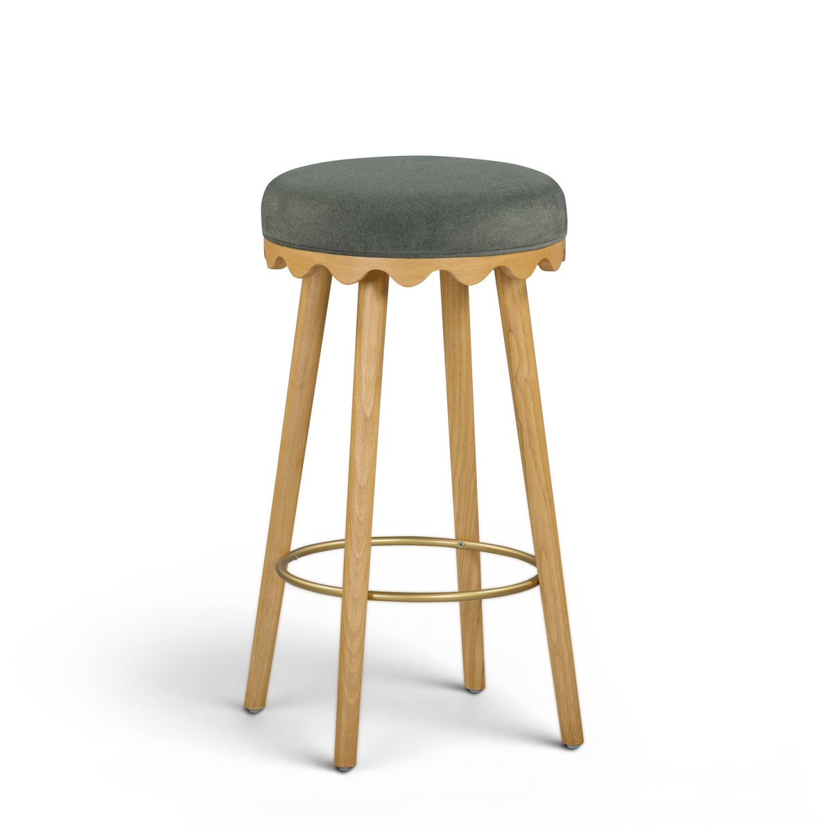 Oodle Performance Vegan Mohair Stool