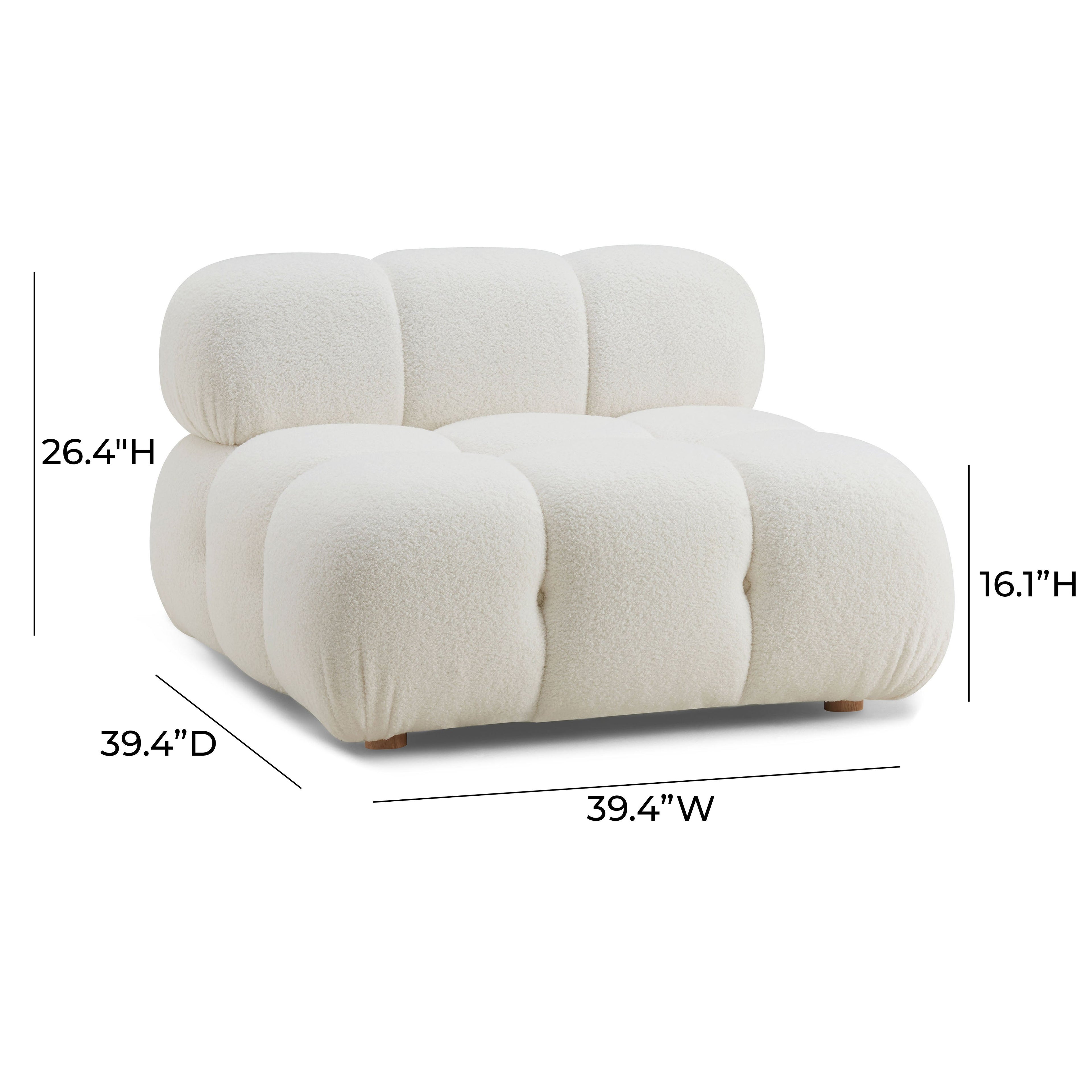 Calliope Performance Modular Armless Chair
