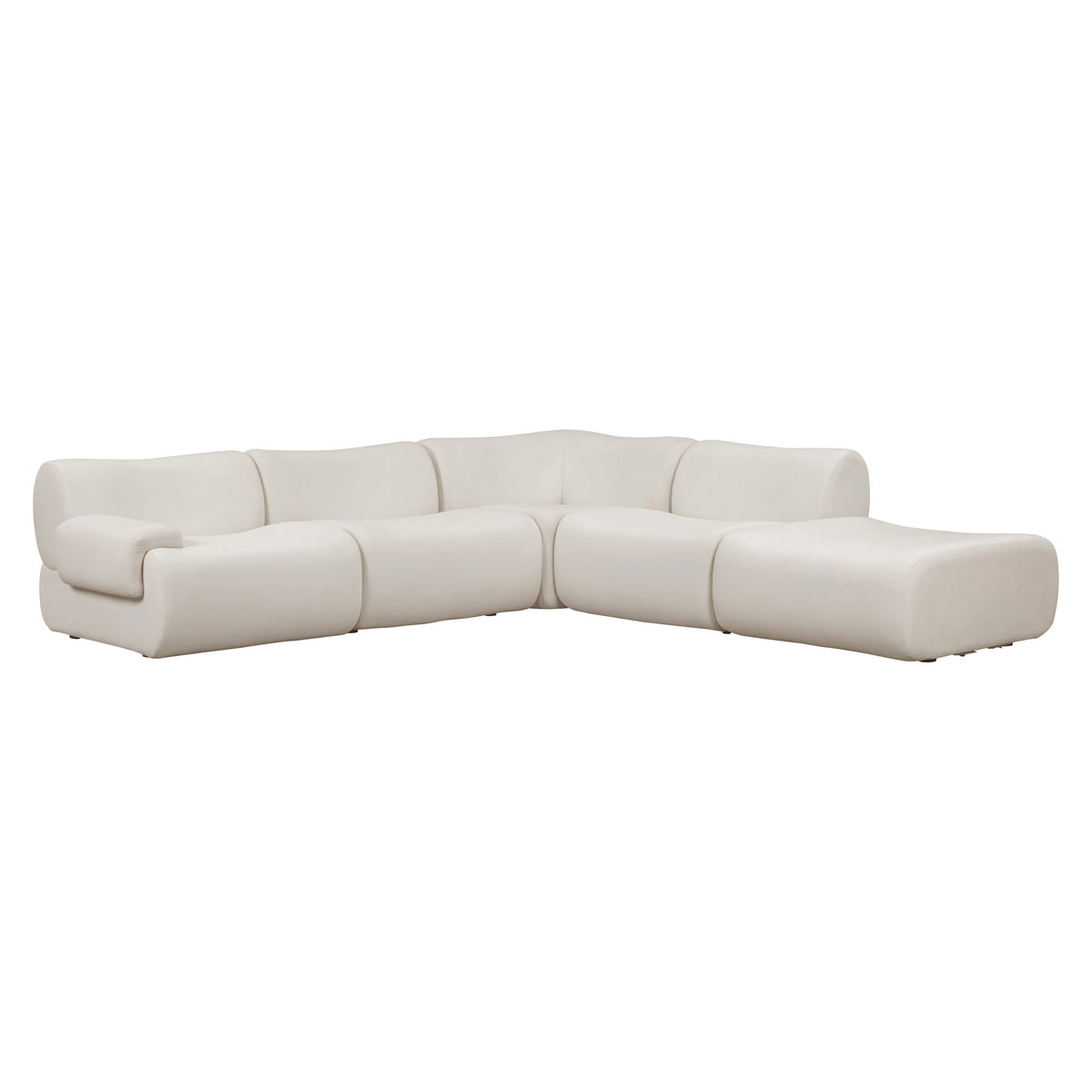 Zenith 5-Piece Contract-Grade Upcycled Fabric Modular Sectional