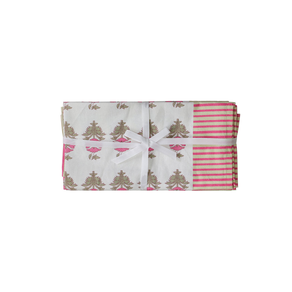 Crissy Cotton Canvas Printed Napkins - Set of 4
