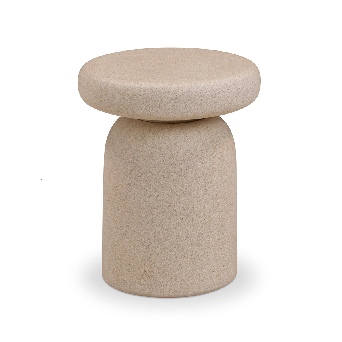 Lydia Concrete Indoor/Outdoor Side Table — Cream null