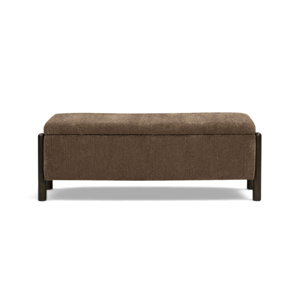 Abby 52" Nubby Fabric Storage Bench