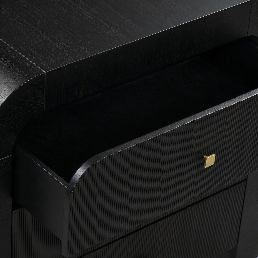 Hump 38" Arched 3-Drawer Bedside Chest